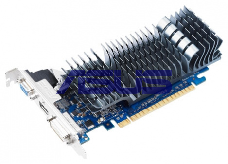 Asus GeForce GT 520 810Mhz PCI-E 2.0 1024Mb 1200Mhz 64 bit DVI HDMI HDCP Silent